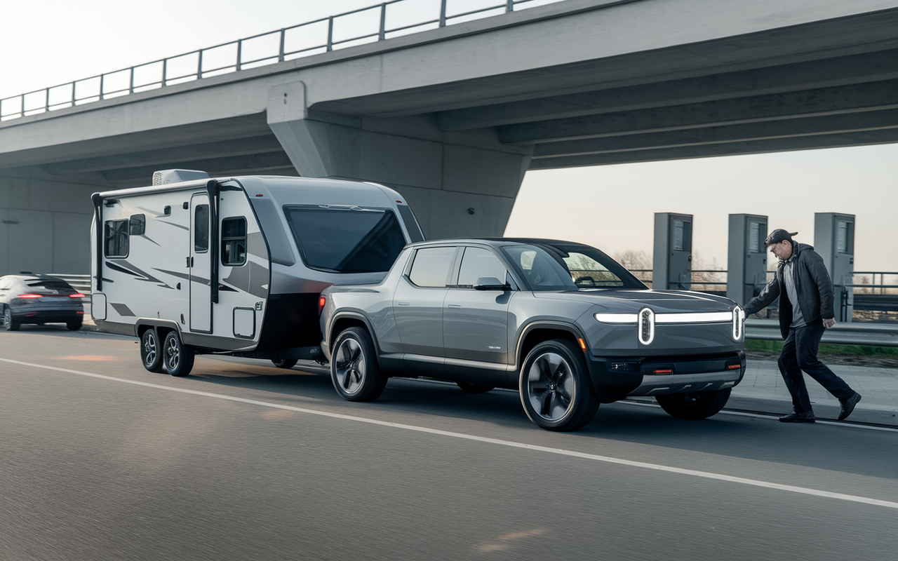 5 800 lb à tracter, pick-up TELO MT1 mini, caravane électrique Pebble Flow, ce duo inattendu surprend les experts du RV