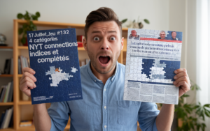17 juillet, jeu #1132, 4 catégories NYT Connections, indices et réponses complètes, ce puzzle surprend même les habitués